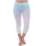 Watercolor Gradient Ombre Capri Winter Leggings 