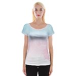 Watercolor Gradient Ombre Cap Sleeve Top