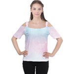 Watercolor Gradient Ombre Cutout Shoulder Tee