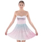 Watercolor Gradient Ombre Strapless Bra Top Dress