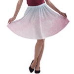 Watercolor Gradient Ombre A-line Skater Skirt