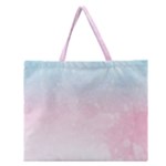 Watercolor Gradient Ombre Zipper Large Tote Bag