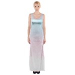 Watercolor Gradient Ombre Maxi Thigh Split Dress