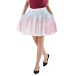 Watercolor Gradient Ombre A-Line Pocket Skirt