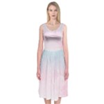 Watercolor Gradient Ombre Midi Sleeveless Dress