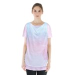 Watercolor Gradient Ombre Skirt Hem Sports Top