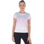 Watercolor Gradient Ombre Short Sleeve Sports Top 