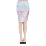 Watercolor Gradient Ombre Midi Wrap Pencil Skirt