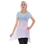 Watercolor Gradient Ombre Short Sleeve Side Drop Tunic