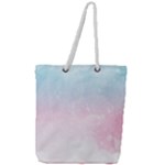 Watercolor Gradient Ombre Full Print Rope Handle Tote (Large)