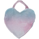 Watercolor Gradient Ombre Giant Heart Shaped Tote