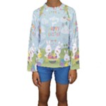 easter bunnies Kids  Long Sleeve Swimwear