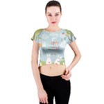 easter bunnies Crew Neck Crop Top