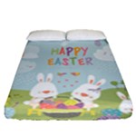 easter bunnies Fitted Sheet (Queen Size)