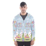 easter bunnies Hooded Wind Breaker (Men)