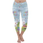 easter bunnies Capri Winter Leggings 