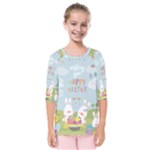 easter bunnies Kids  Quarter Sleeve Raglan Tee