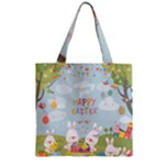 easter bunnies Zipper Grocery Tote Bag