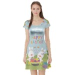 easter bunnies Short Sleeve Skater Dress