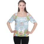 easter bunnies Cutout Shoulder Tee