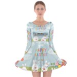 easter bunnies Long Sleeve Skater Dress