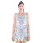 easter bunnies Scoop Neck Skater Dress