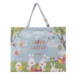 easter bunnies Zipper Large Tote Bag