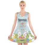 easter bunnies V-Neck Sleeveless Dress