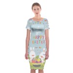 easter bunnies Classic Short Sleeve Midi Dress