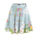 easter bunnies High Waist Skirt