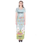 easter bunnies Short Sleeve Maxi Dress