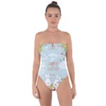 easter bunnies Tie Back One Piece Swimsuit