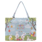 easter bunnies Zipper Medium Tote Bag