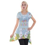 easter bunnies Short Sleeve Side Drop Tunic