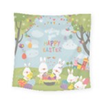 easter bunnies Square Tapestry (Small)