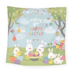 easter bunnies Square Tapestry (Large)