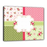 Shabby Chic Roses Canvas 20  x 16  (Stretched)