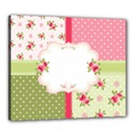 Shabby Chic Roses Canvas 24  x 20  (Stretched)