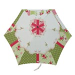 Shabby Chic Roses Mini Folding Umbrella