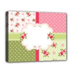 Shabby Chic Roses Deluxe Canvas 20  x 16  (Stretched)