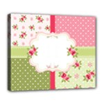 Shabby Chic Roses Deluxe Canvas 24  x 20  (Stretched)