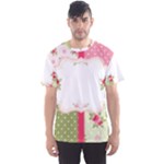 Shabby Chic Roses Men s Sports Mesh Tee