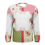 Shabby Chic Roses Men s Long Sleeve Tee