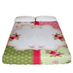 Shabby Chic Roses Fitted Sheet (California King Size)