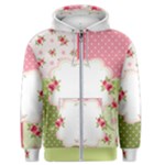 Shabby Chic Roses Men s Zipper Hoodie