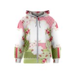 Shabby Chic Roses Kids  Zipper Hoodie