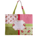 Shabby Chic Roses Zipper Mini Tote Bag