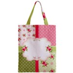 Shabby Chic Roses Zipper Classic Tote Bag