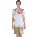 Shabby Chic Roses Short Sleeve Nightdress