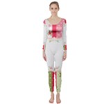 Shabby Chic Roses Long Sleeve Catsuit